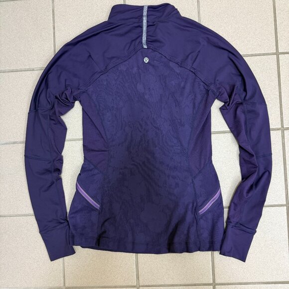 Lululemon Run: Wild 1/2 Zip Concord Grape Womens Size 4 - Picture 2 of 8